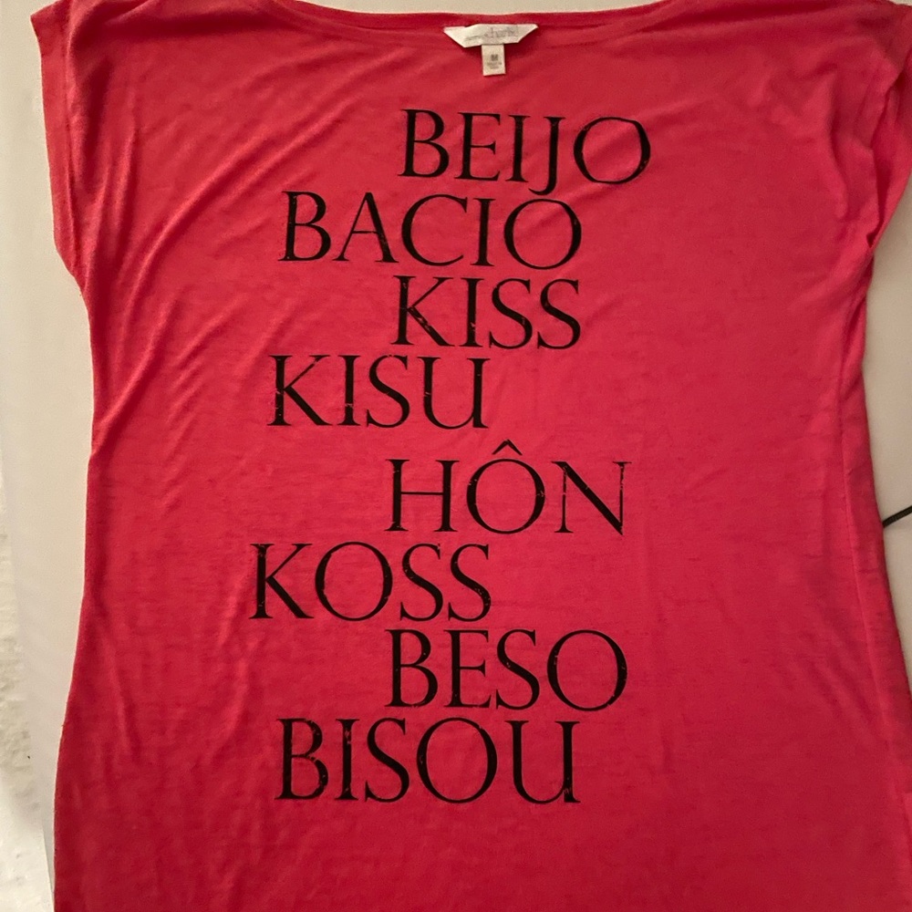 Kiss translation top shirt